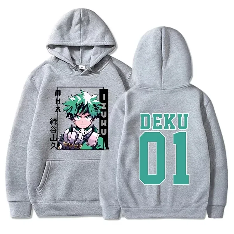 My Hero Academia Hoodie Deku Anime Streetwear Graphic Print Unisex Men Women Oversized Casual Sweatshirts Long Sleeve