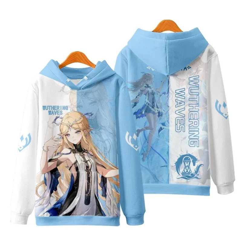 Game Wuthering Waves Cosplay Hoodies 3D Phrolova Print Men Women Anime Sweatshirt Autumn/Winter Hoodie Casual Y2k Tracksuit Coat