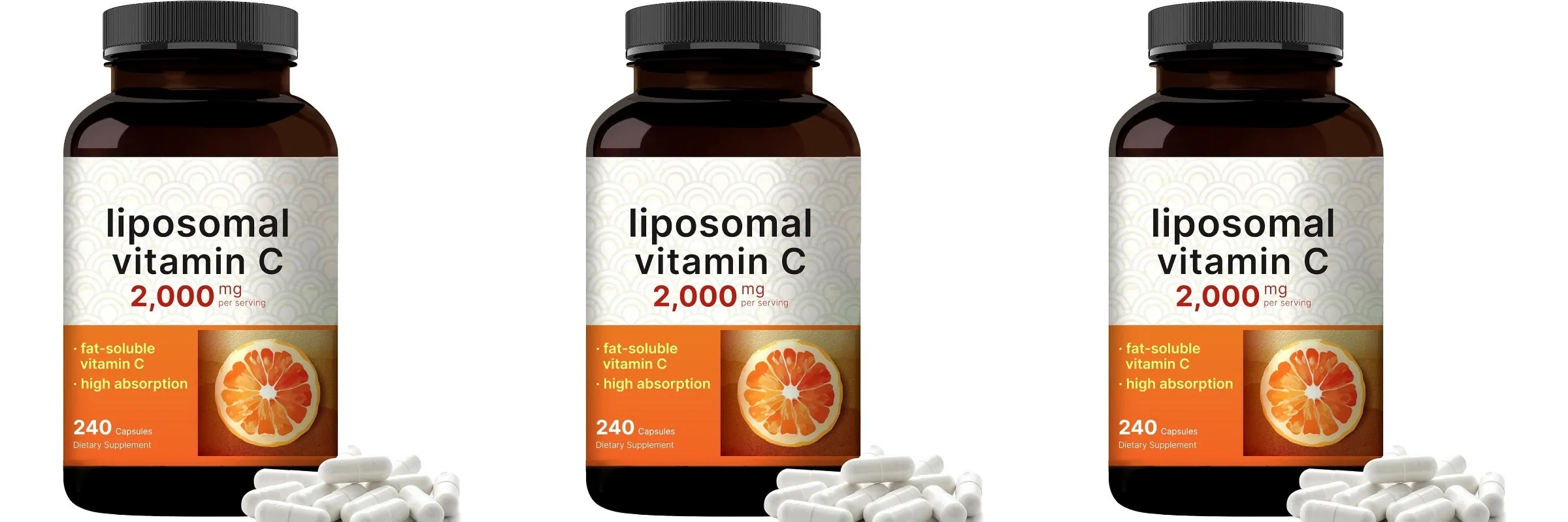 Liposomal Vitamin C 2 000 มก. รองรับสุขภาพของสารต้านอนุมูลอิสระและระบบภูมิคุ้มกัน การดูดซึมสูง ปลอดจีเอ็มโอ ปราศจากกลูเตน– 240 แคปซูล
