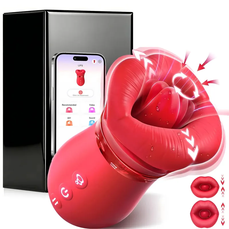 APP Control Sucking Vibrator Tongue Licking Sucker Female Oral Clitoris Nipple Stimulator Vacuum Sex Toys for Couples