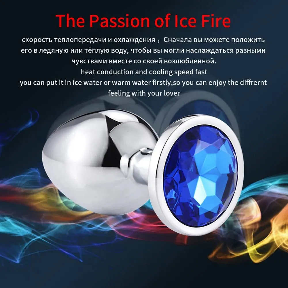 Anal Plug 3 Sizes Stainless Beginner Crystal Butt Plug Anus Masturbation Stimulator Dildos Adult Portable Sex Toys For Man Women