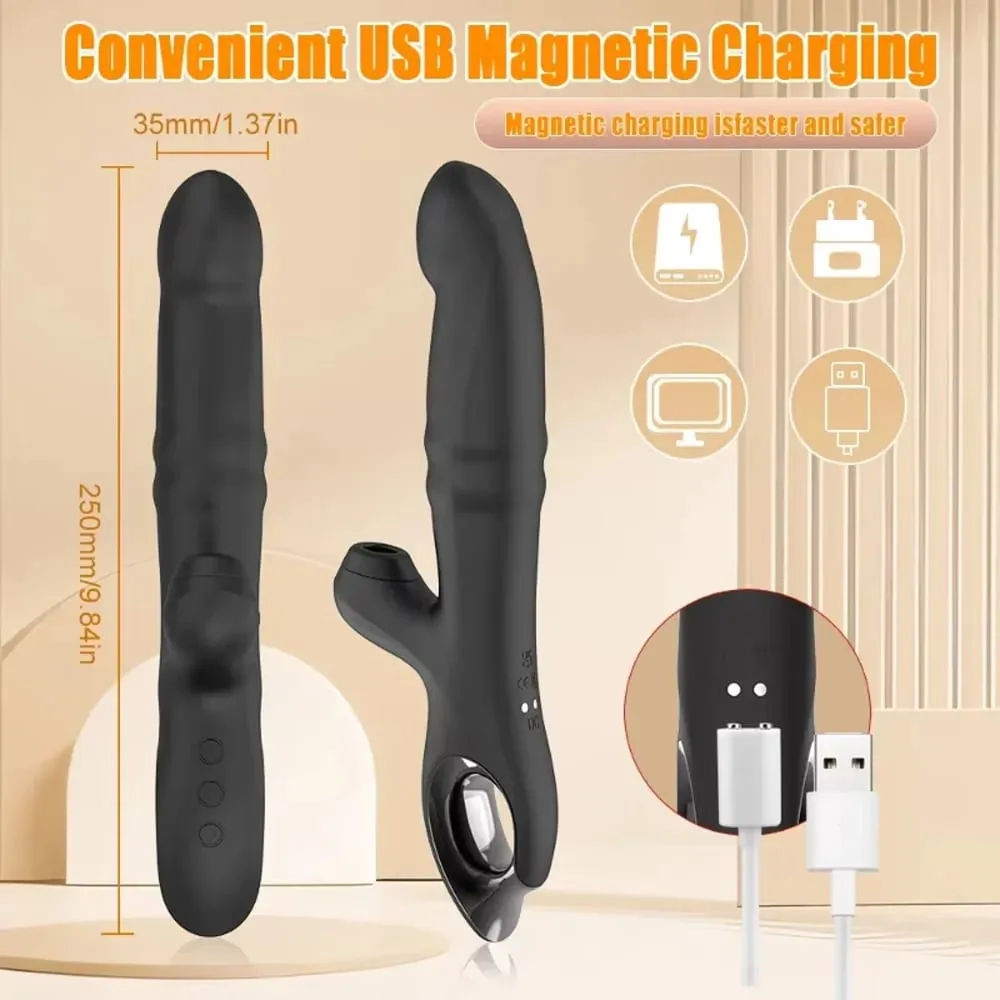 Female Clitoris Sucker Rabbit Vibrator Vibrating Sucking Swing Vagina G Spot Vibrator Masturbator Dildo Massager Adult Sex Toys