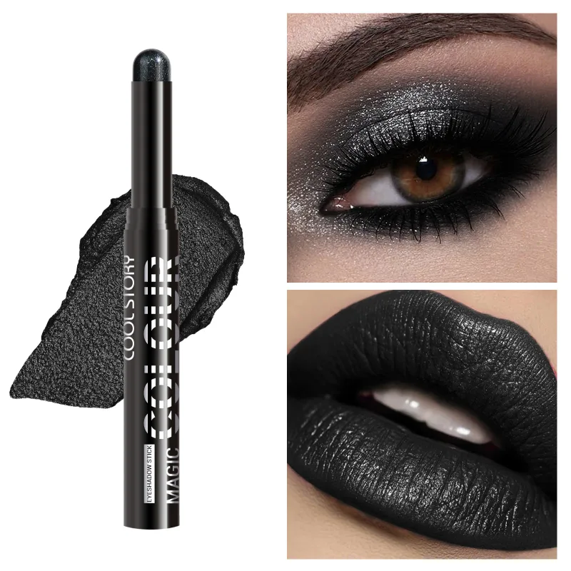 2 in 1 Eyeshadow Lipstick Stick Pencil Waterproof Glitter Brighten Matte Eye Shadow Makeup Pigment Eyeshadow Pen