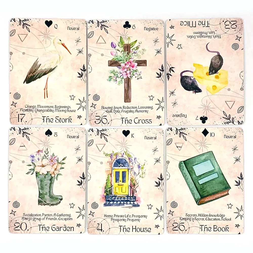 Hot-selling Oracle Cards Board Game English Version 36 Card Deck Beautifully Illustrated Fate Divination Cards Game For Family