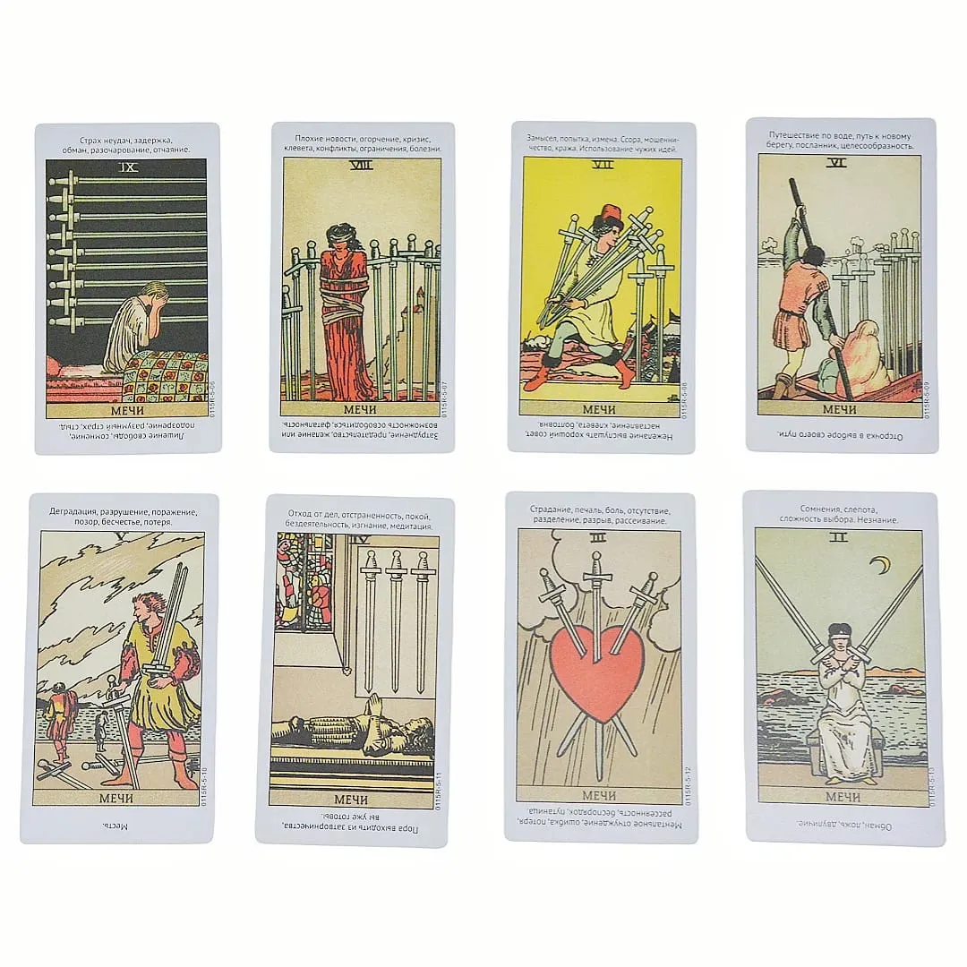 《Taro Uzuyita Teaching Tarot Deck》78 kort rysk version brädspelskortspel Lämpligt för fester Perfekt som present