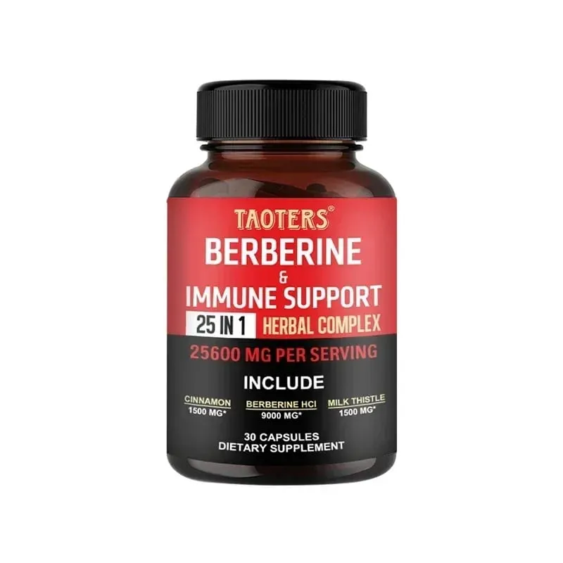 Berberine Capsules Contain Ceylon Cinnamon and Milk Thistle To Support Glucose Balance Liver Health Digestion and Weight Loss