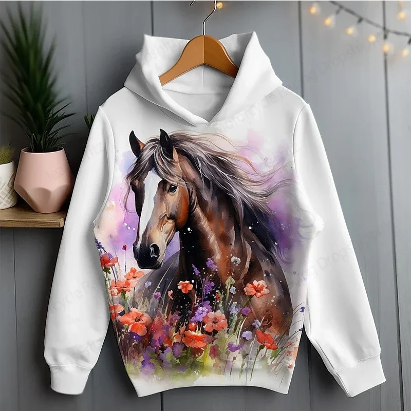 Dier Sweatshirt Grappige Kip Eekhoorn Paard Konijn 3d Print Hoodie Mannen Vrouwen Mode Oversize Hoodies Vrouwen Zweet Straat Jas