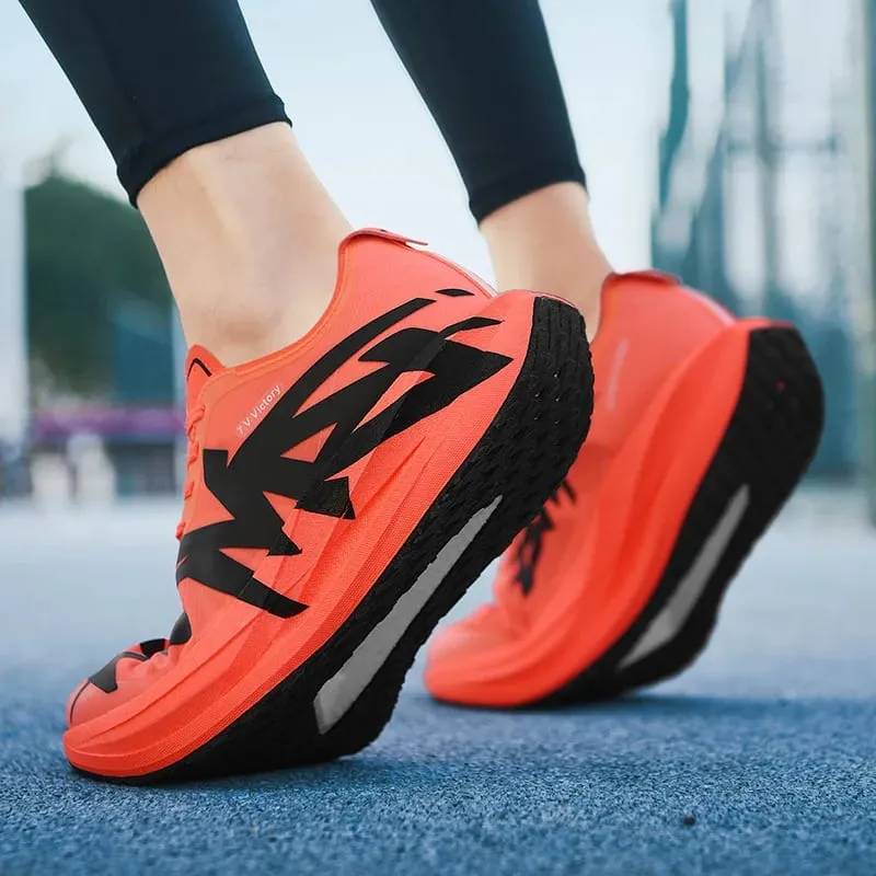 Men Running Shoes Air Cushion Jogging Shoes Carbon Board Marathon Sports Breathable Lightweight Women's Nonskid Casual Sneakers