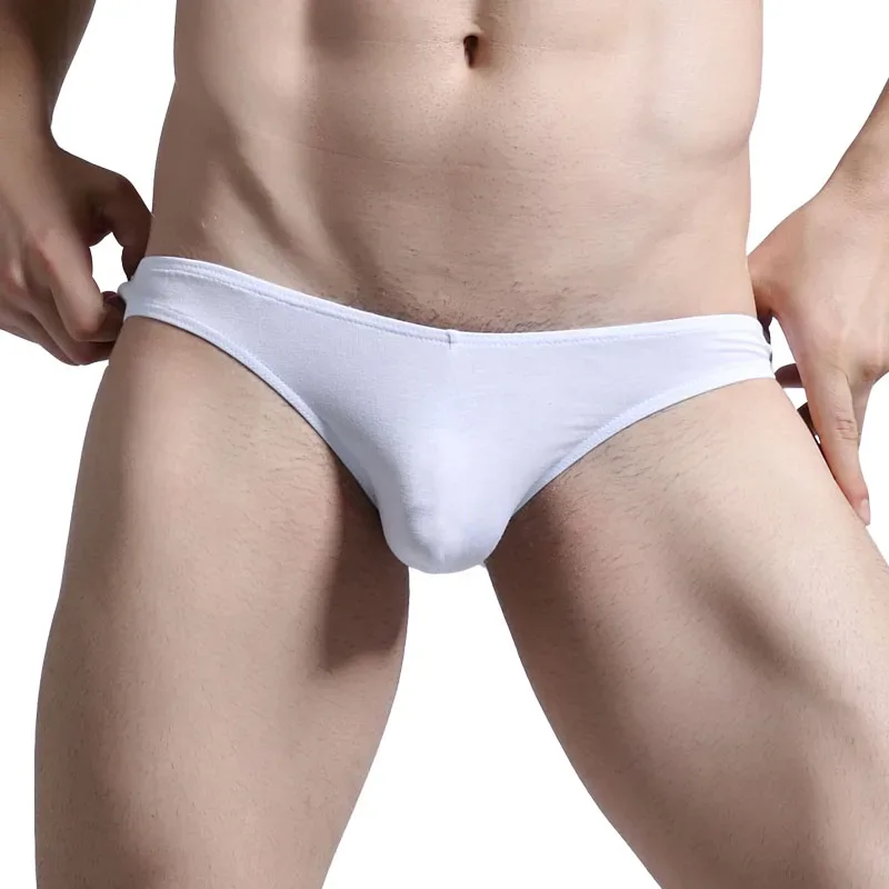 Men's Underwear, Men's Small Triangle Briefs, U-Convex Thin Elastic Sexy Low-Waist Tight-Fitting Narrow-Edge Briefs