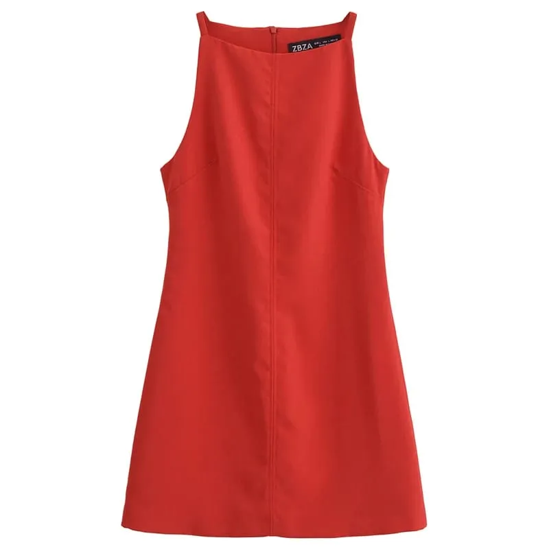 Vestidos de verano de moda 2024, vestidos para mujer, minivestido ajustado sin mangas, vestido blanco, rojo, azul, negro, amarillo, vestidos de vacaciones