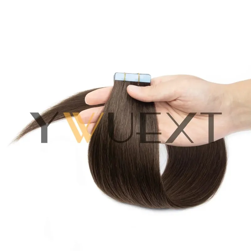 30g Real Human Hair Tape in Extensions 12''-24'' Natural Straight Seamless Tape Hair On Double Sided Tape 20pcs for Women