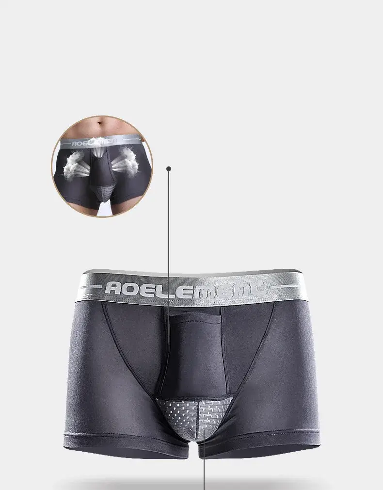 Calzoncillos Bóxer para hombre, ropa interior push-up, calzoncillos modales, bolsa de separación de balas transpirables, bragas Cueca de talla grande L-5XL