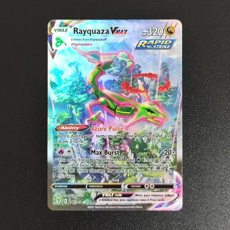 Pokemon Card PTCG Foil Proxy English Gengari Rayquaza Vmax Giratian Lugia V Mew Latias Latios EX Collectibles Trading Card Game