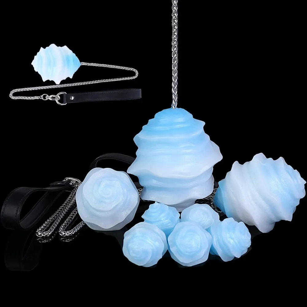 Fantasy Egg Toys With Long Chain Platinum Silicone Anal Plug Eggs Vaginal Balls Sex Toy For Adult Women Men Couple Flirting