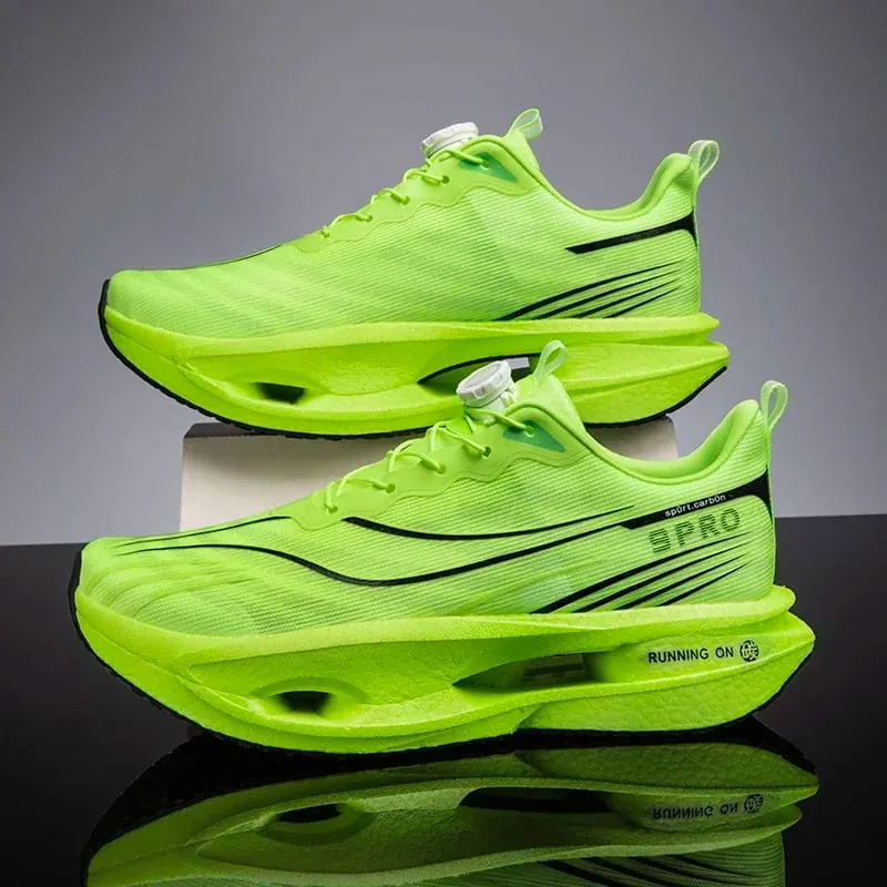 Carbon Plate Marathon Running Shoes Men Women Sports Sneakers Breathable Lightweight Comfortable Athletic Shoes