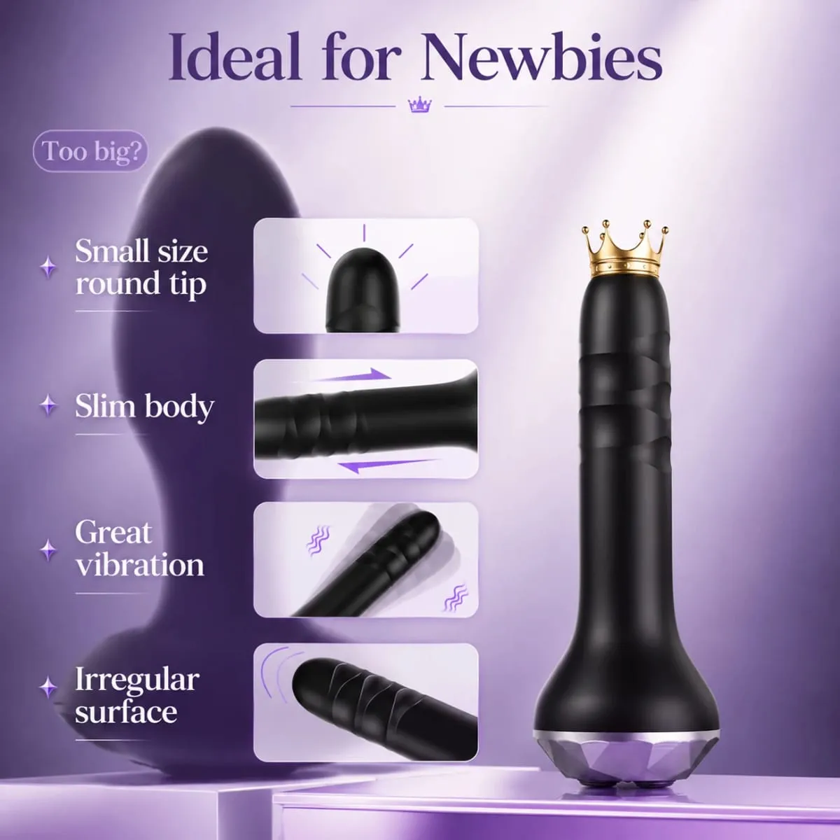 Anal Rotating Vibrator Male Prostate Massager Vibrating Butt Plug Anal Dildo Butt plug Adults Sex Toys for Women Men Gay