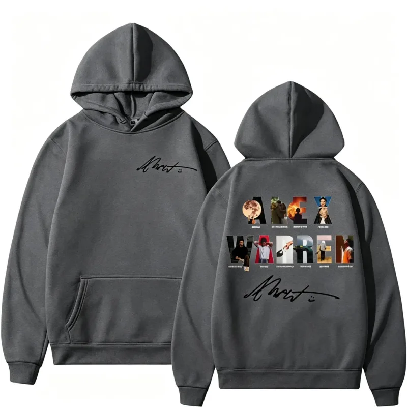 Alex Warren Album Song Titles Music Merch Hoodie Men's Women Fashion Retro Long Sleeve Pullover Winter Casual Fleece Sweatshirts