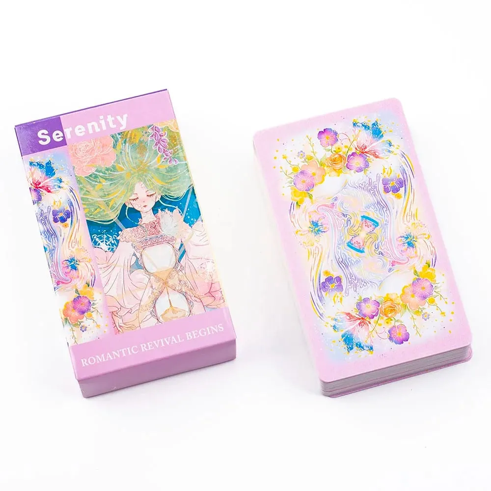 Serenity ROMANTIC REVIVAL BEGINS 80Pcs Fate Divination Tarot Cards FortuneTelling Card Games Party Board Game 10.3*6CM