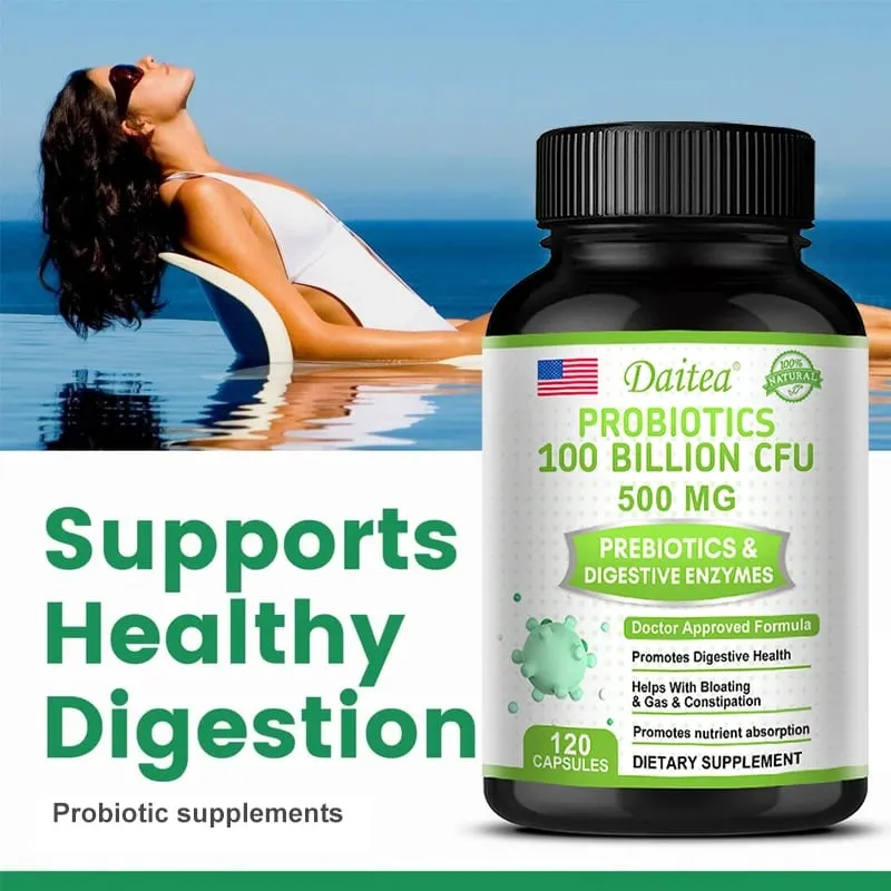 Probiotics 100 Billion CFU with Prebiotics & Digestive Enzymes Gut Health Digestion Bloating Relief & Immune Support