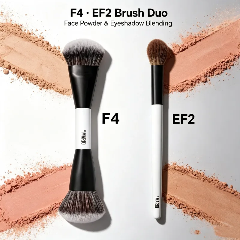 Soft Fiber Hair Cosmetic Brush Set - F1-F4 E1-E6 Series Makeup Brushes for Highlight Blush Ambient Glow - Premium Quality