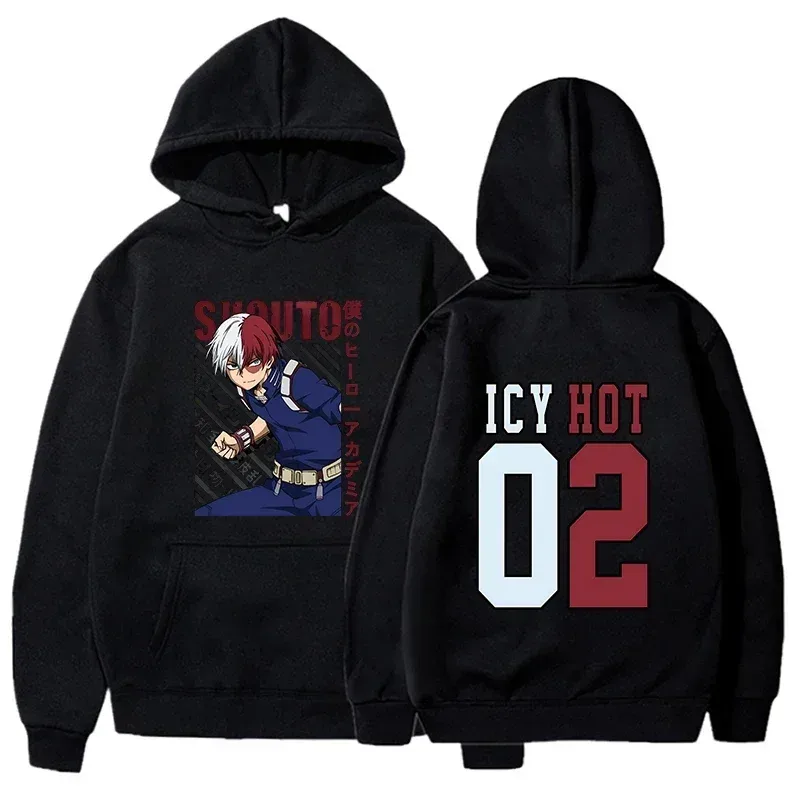 New Todoroki Shoto Print Anime Hoodie Fashion Women Men Casual Tops Autumn And Winter Sweatshirts Long Sleeve Harajuku Pullover — image 3