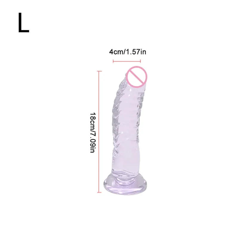 Realistic Black Dildo with Strong Suction Cup Base Soft Penis Sex Toy for Women and Men Hands Free Anal Vaginal Adult Toy in M
