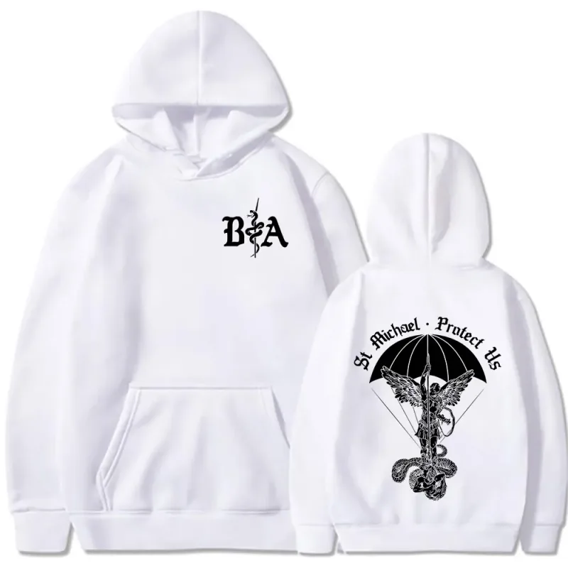 ST Michael Brothers in Arms Double Sided Print Hoodies Men's Women Clothing Fashion Sweatshirt Oversized Long Sleeve Pullovers
