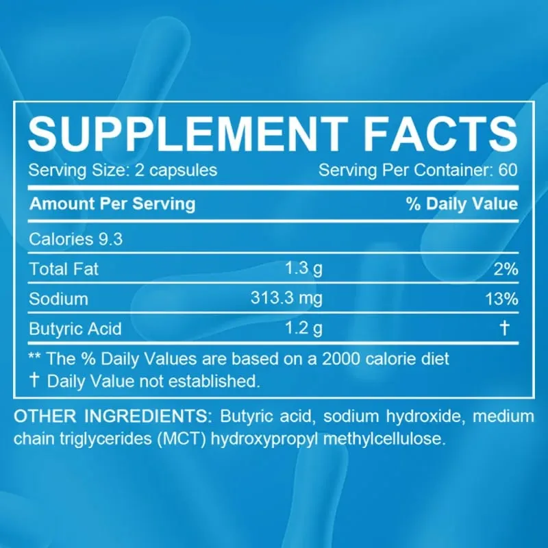 Sodium Butyrate Supplement - Helps Gut Health Detox and Cleansing of The Liver Digestive Health Non-GMO — image 2