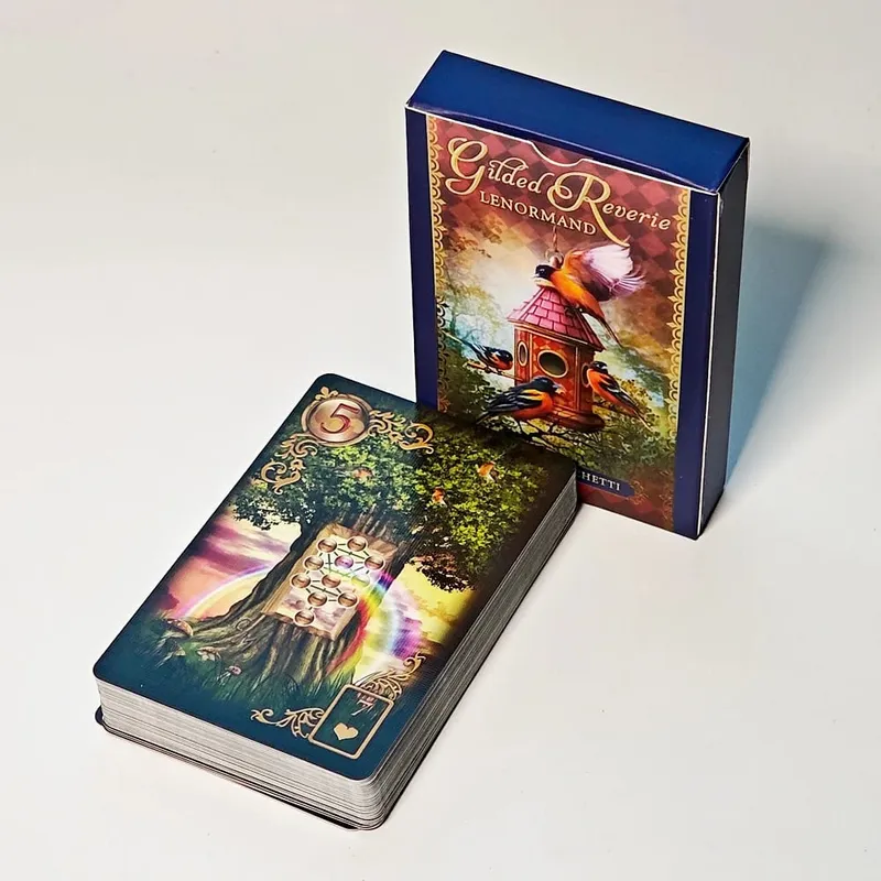 Gilded Reverie Lenormand Deck 36 Pcs Lenormand Cards Printed on 350GSM Double-embossed Cardstock - 9*6cm