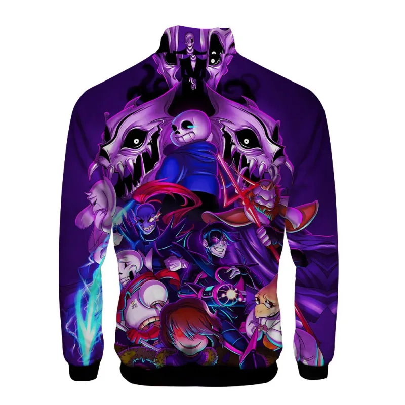 Luxury Popular Sans Undertale 3D Print Zipper Raglan Jacket Windbreaker Boys/Girls Comfortable Stand Collar Jackets Coats