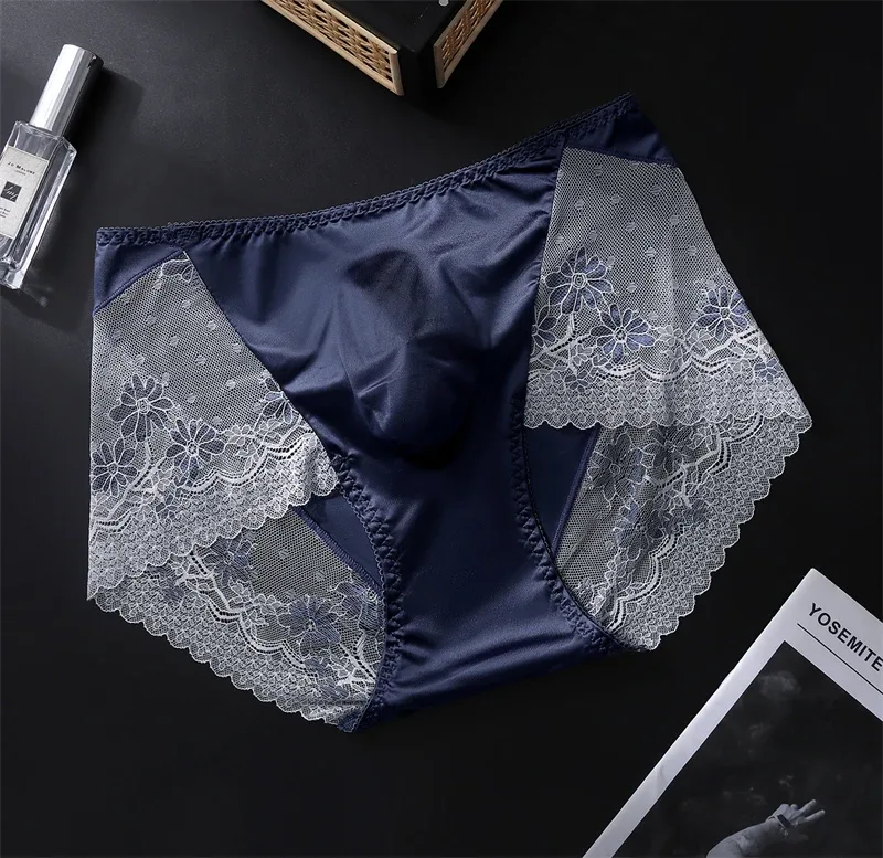 Seluar dalam lelaki Baharu cuecas mewah ringan masculino dewasa 18 saiz plus renda satin beg 3D calzoncillos hombre sexys shopping tøy