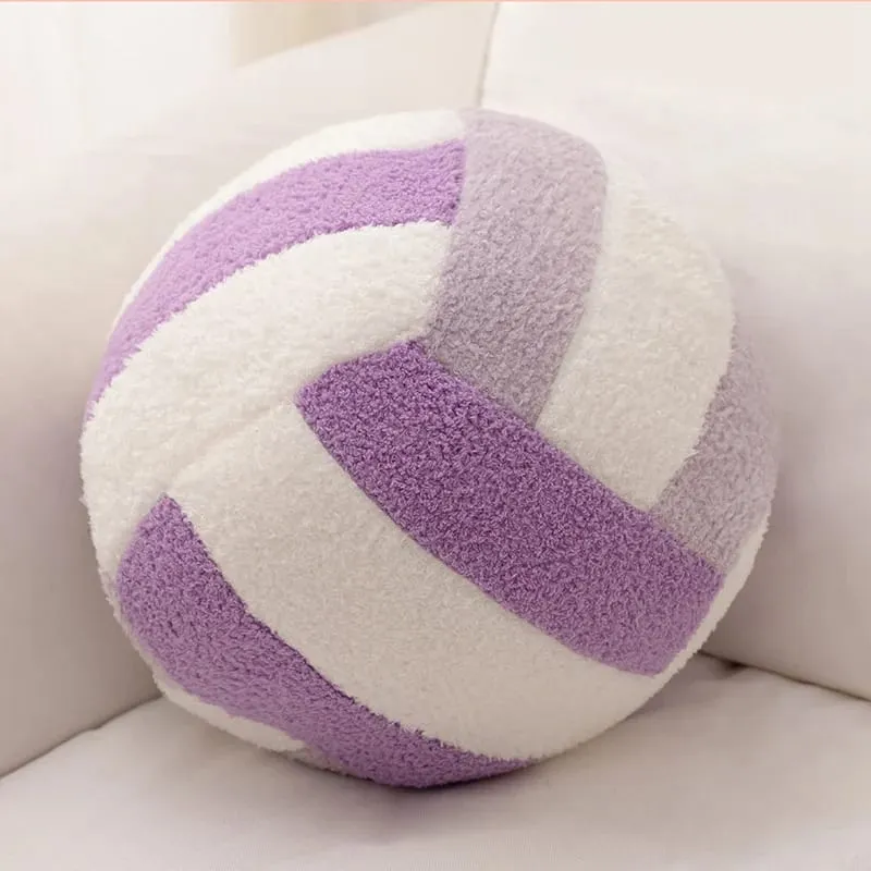 24cm Volleyball Stuffed Pillow Cushion Colored Plush Toy Balls Winter Soft Stuffed Plushies Sports Theme Gifts Boys Girls Favor