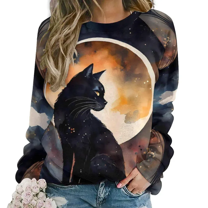 Fashion Butterfly flowers Women round-neck sweatshirt 3D Print Streetwear Autumn Y2k Sweatshirts Pullovers Woman Clothing Tops