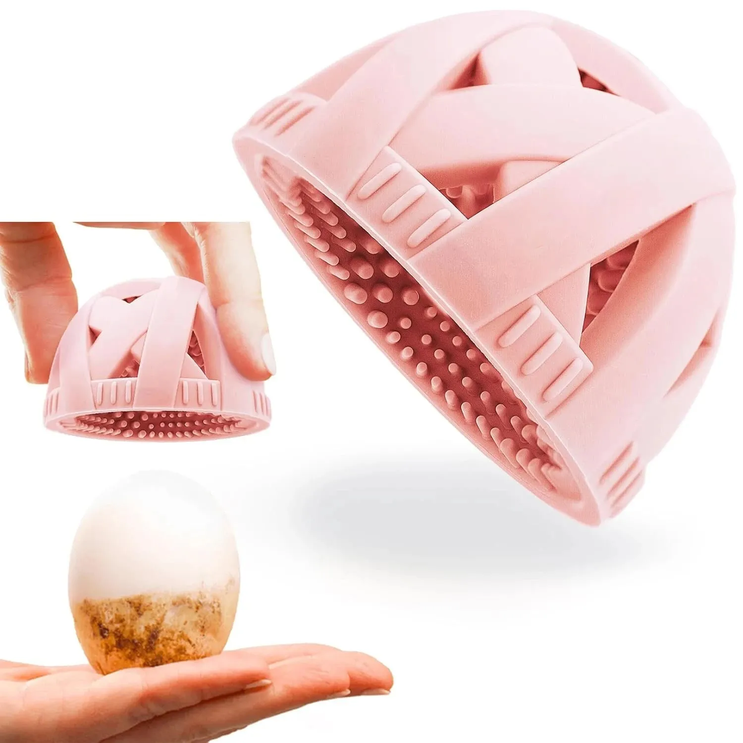 Brosse de lavage d'œufs en Silicone, outil spécialisé de nettoyage d'œufs, épurateur Flexible de qualité alimentaire pour œufs frais de ferme, utilisation en cuisine
