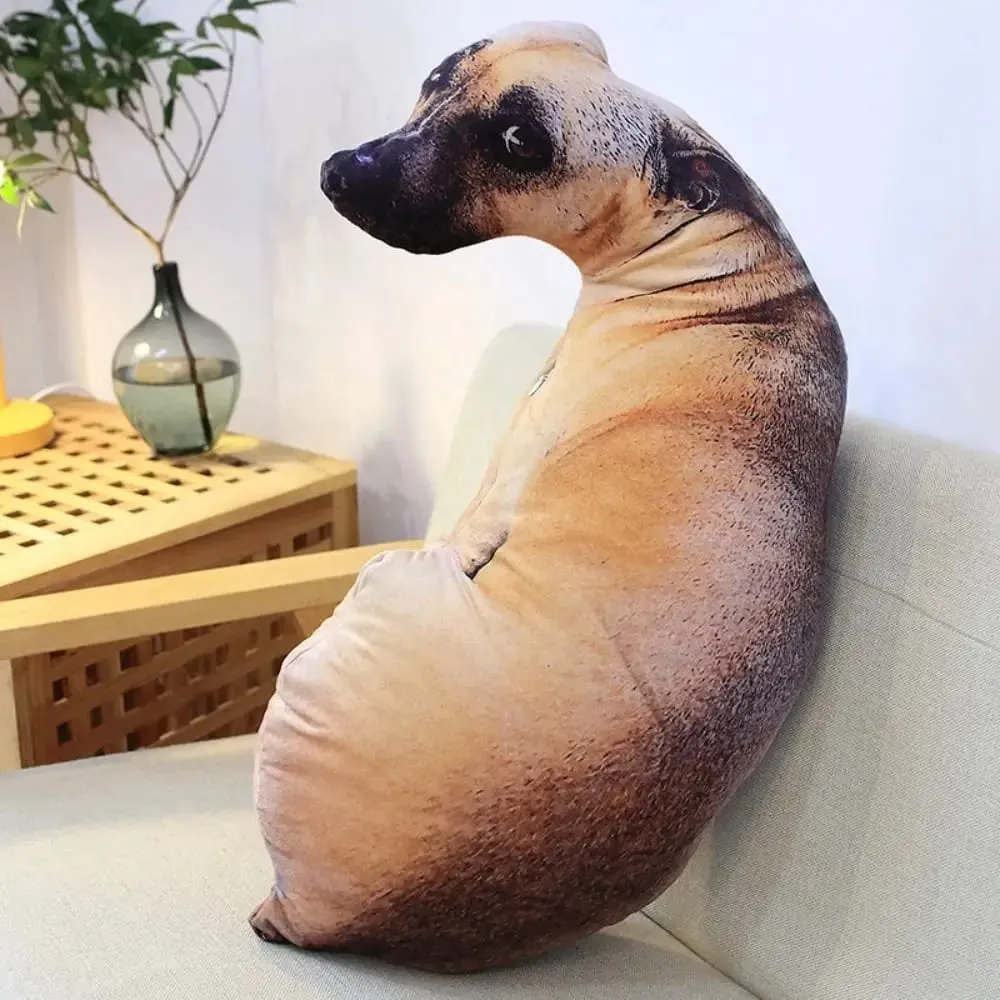 Cute 3D Lifelike Animal Throw Pillow Soft Creative Dog Pillow Cushion Office
