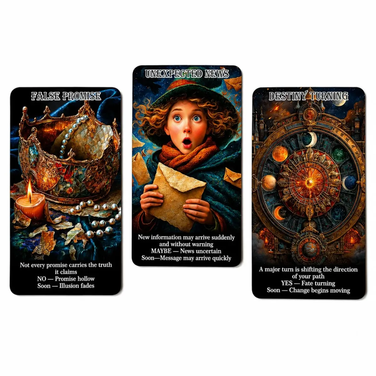 Time Truth Motive Oracle Cards | 78 Card Deck with Yes No Maybe and Timing Guidance for Hidden Truths Intentions Relationship