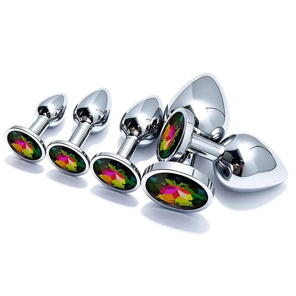 5 Size Metal Anal Plug Butt Plug Sex Toy Butt Toy for Women Men Couples Adult Game Masturbator Anal Diamond Sex Toys