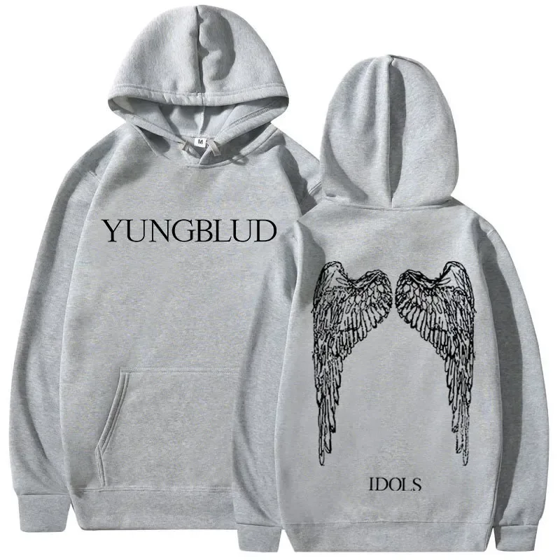 Yungblud idols asas álbum tour 2025 hoodies das mulheres dos homens do vintage moda moletom com capuz hip hop pullovers de grandes dimensões streetwear