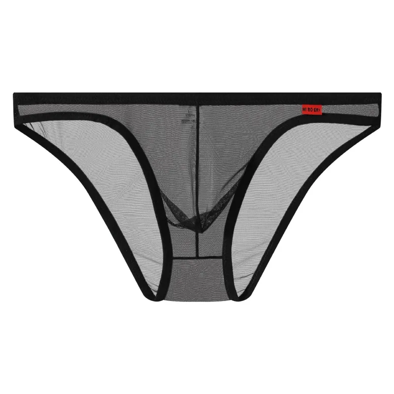 Men's Underwear Ultra-Thin Mesh Transparent Triangular Briefs Sexy Underpanties