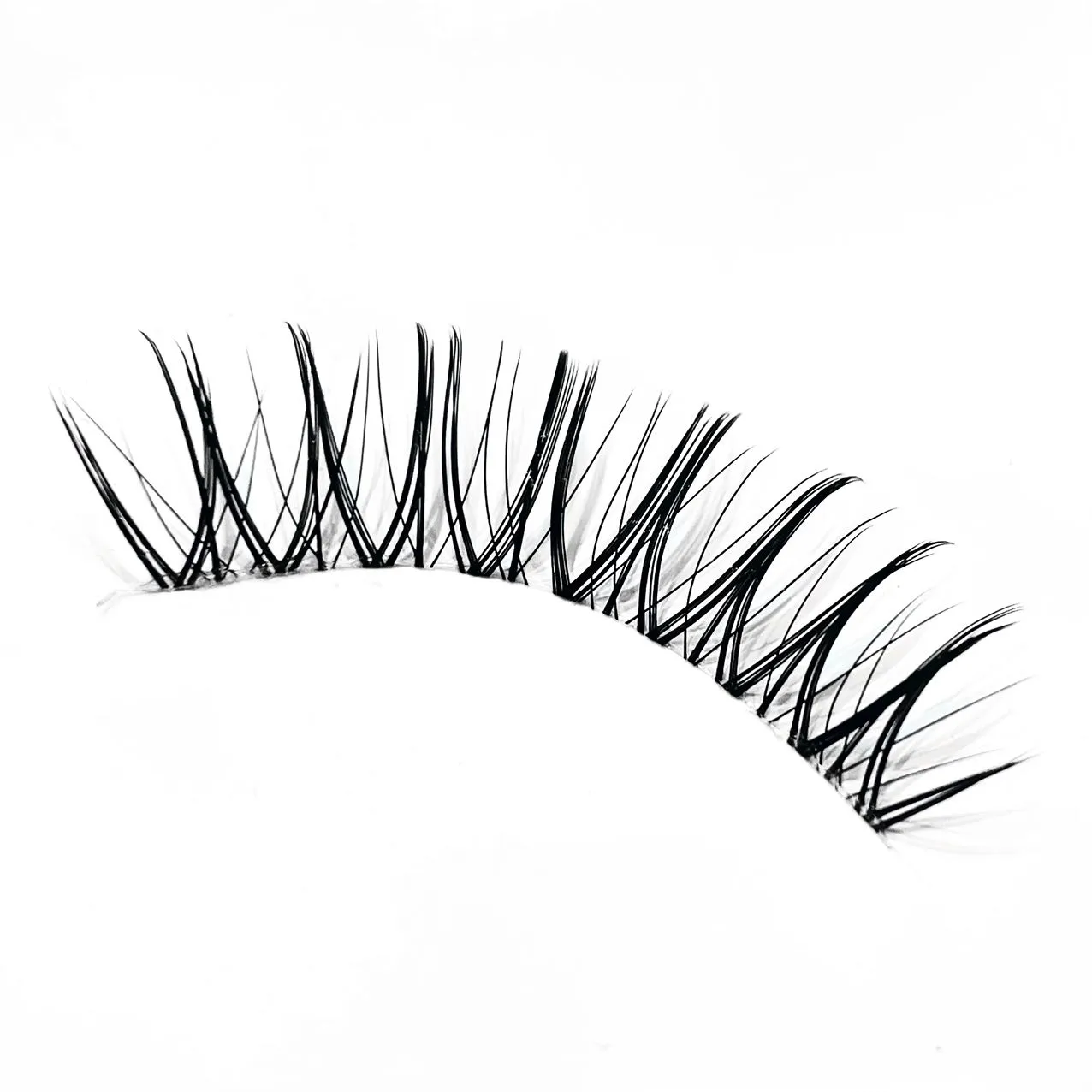 Doudoutian Korean Girl Group U Shape Individual Lashes Clear Band Natural Realistic Divine Beauty Eye Lashes