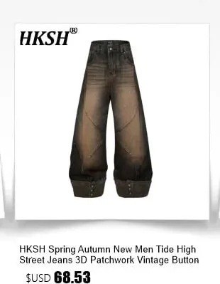 Spring Autumn New Men Tide Chic Ins Vintage Selvedge Narrow Red Edge Raw Denim Pants Straight Wide Leg A-Line Jeans HK19262