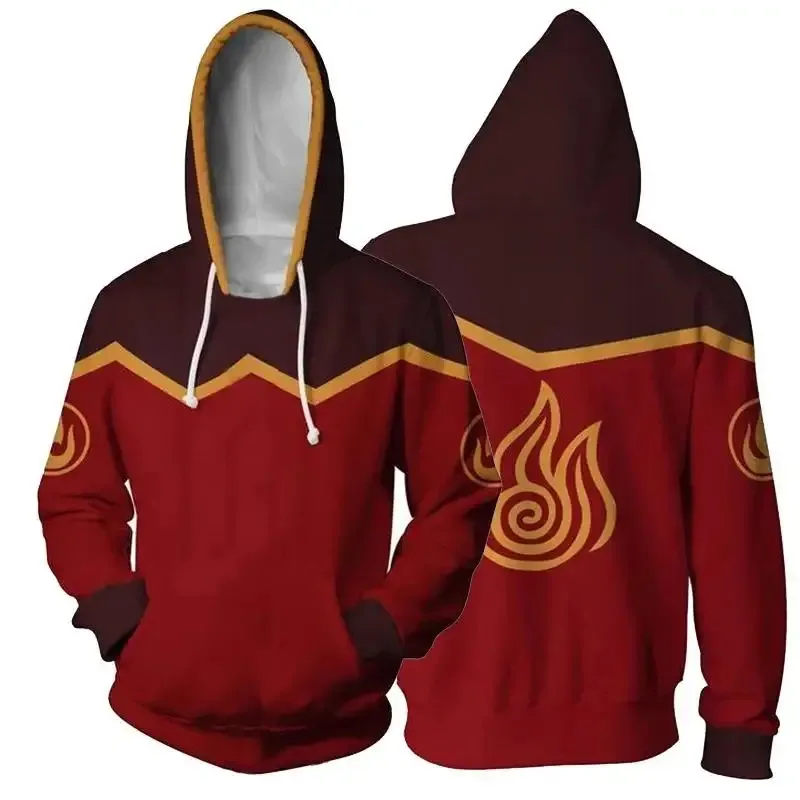 Anime Avatar The Last Airbender Cosplay Hoodies 3D Printed Sweatshirt Men Women Long Sleeve Tracksuit Pullover Harajuku Y2k Coat
