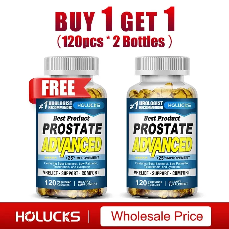 Prostate Capsules with Saw Palmetto Urinary Tract Health Relieve Frequent Urination Hair Growth Bladder Support for Men