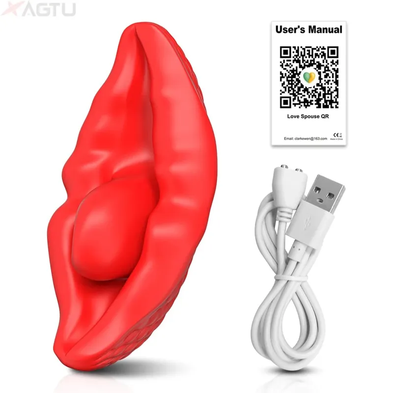 APP Control Wearable Clitoris Panties Vibrator for Women Tongue Shape Clit Stimulator Female Masturbator Adult Goods Sex Toy