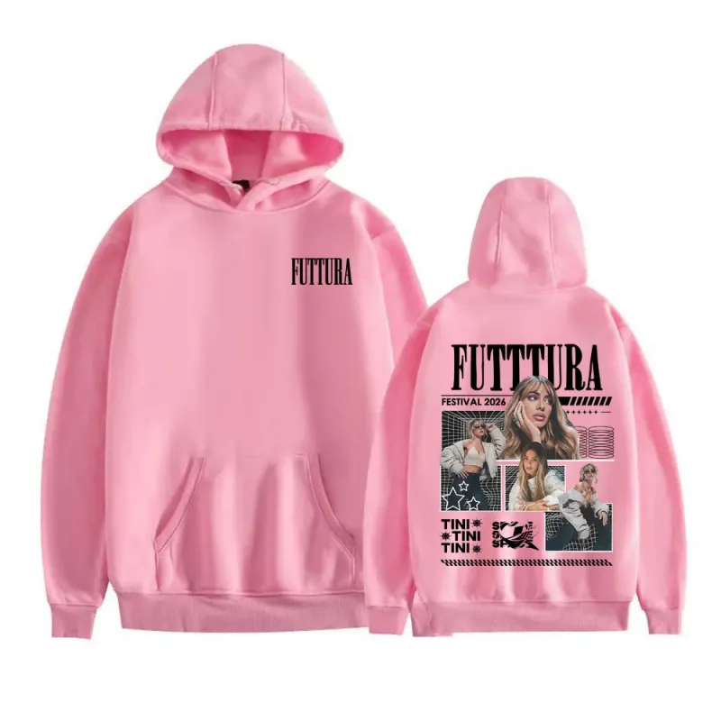 Tini Stoessel Futtura Album 2026 Merch Hoodies Men Women Clothing Vintage Aesthetic Sweatshirt Cozy Fleece Long Sleeve Pullovers