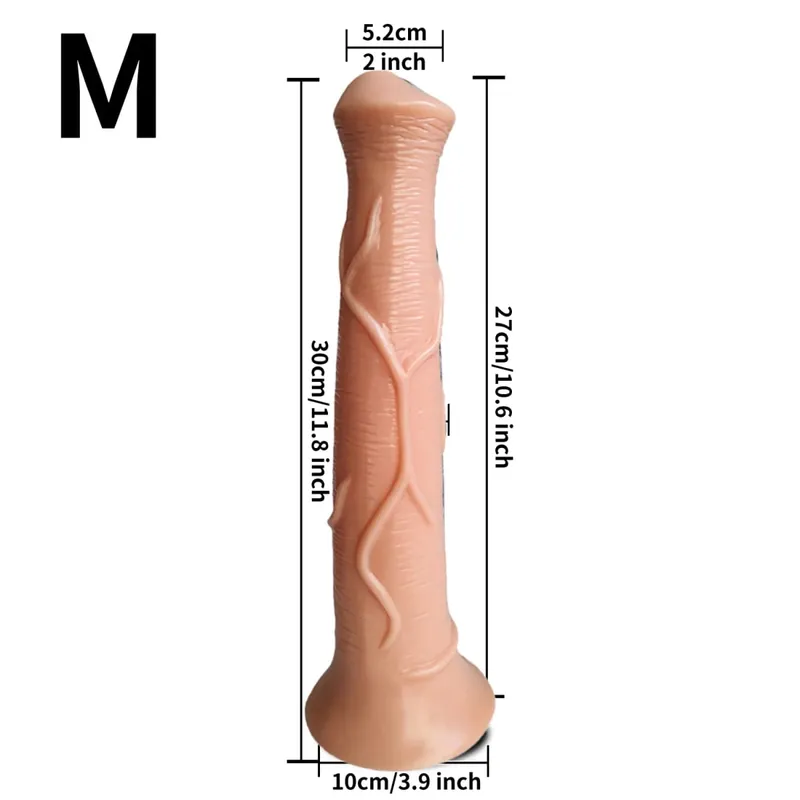 Extra Long Anal Plug Horse Dildos for Masturbating Vagina Anal Massager G-Spot Stimulator Butt Plug Adult Sex Toys for Women Men