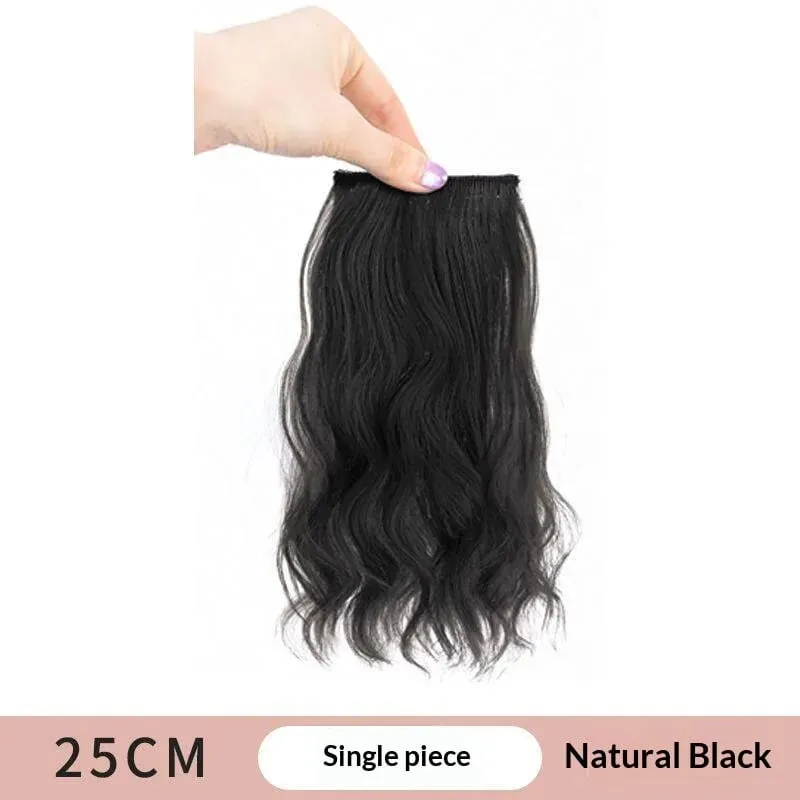 Synthetic Hair Curly Hair 25/35cm Mini Hair Pad Hair Natural Black Brown Hair Extension Clips In Hairpiece For Women Hair Wig