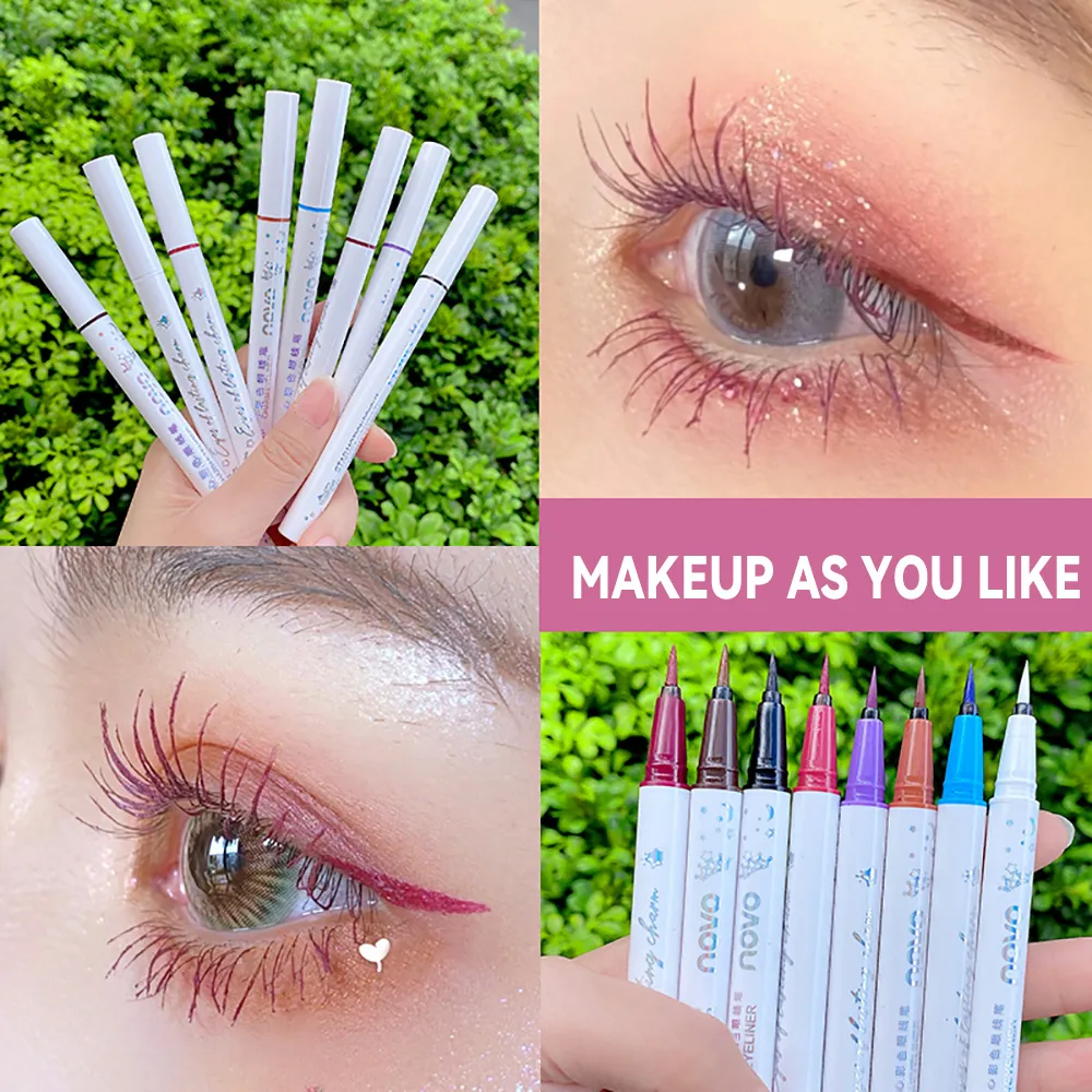 Colorful Eyeliner Multi Color Eyeliner Slim Pen Smoothly Outlines Creative Eye Makeup Eye Makeup