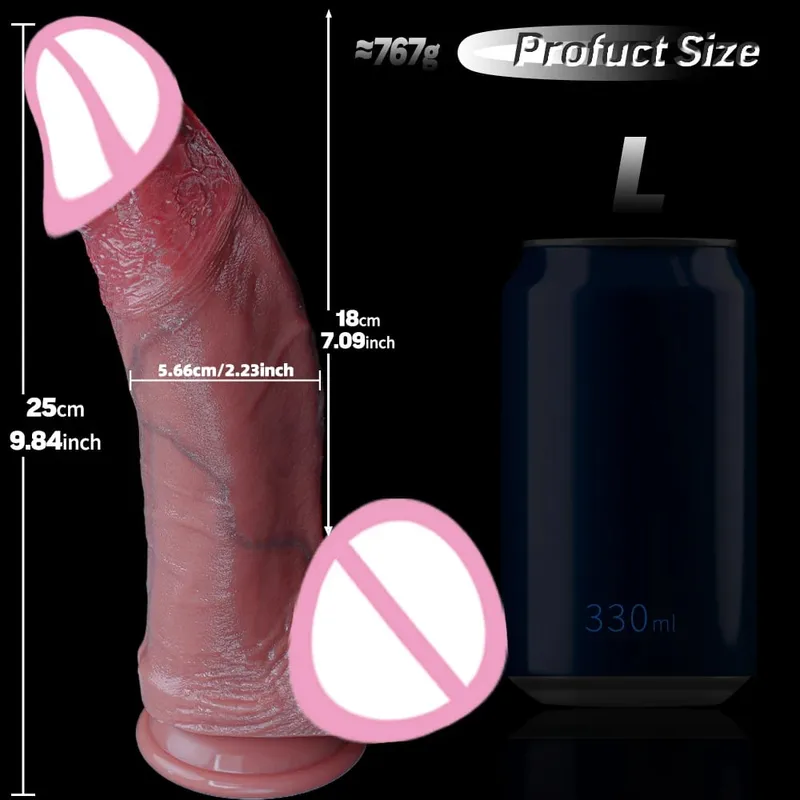 Riesiger dicker Dildo, realistische Dildos, Durchmesser, Umfang, Dildo für den Anal-G-Punkt, stimulieren körpersicheres, großes Analspielzeug mit riesigem Saugnapf