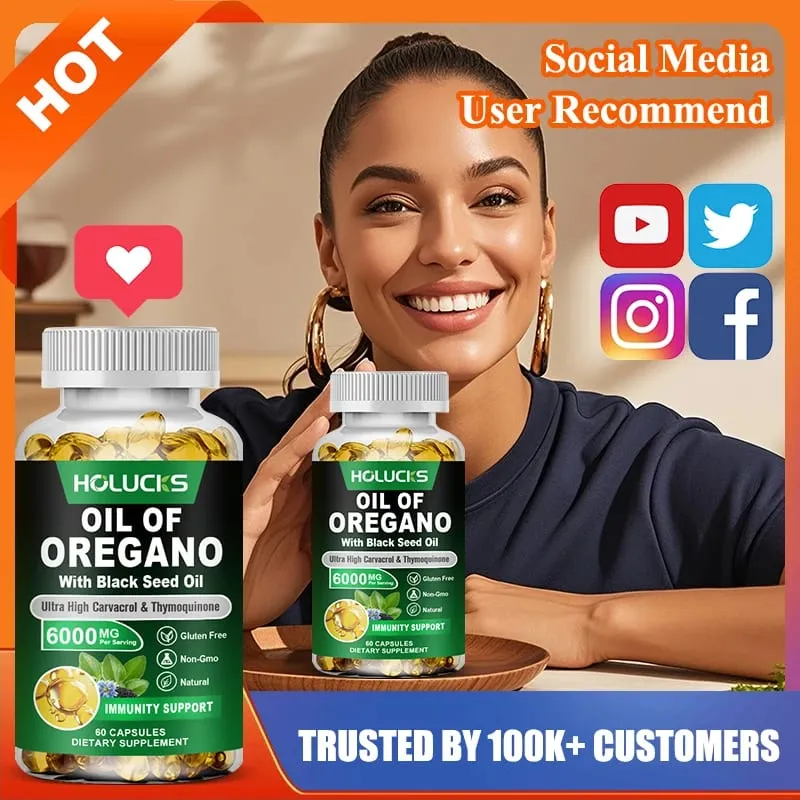 Pure Oil of Oregano Supplement for Sinus Relief Allergies & Healthy Immune Response Respiratory & Gut Health GMP Certified